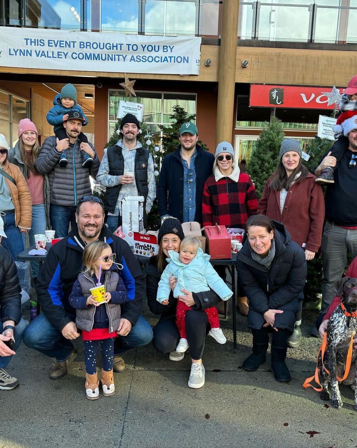 Twin Lions team at a team event in their community